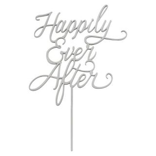 Kate Aspen Happily Ever After Cake Topper   Silver