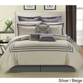 Cosmo Hotel Collection 8 piece Comforter set Silver Beige King
