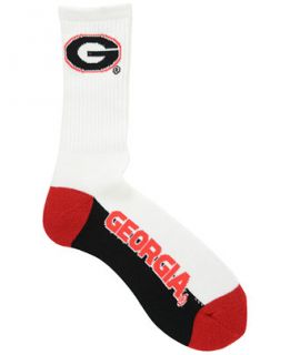 For Bare Feet Georgia Bulldogs Crew White 506 Socks   Sports Fan Shop