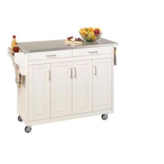 Home Styles Create a Cart in White with Stainless Top 9200 1022