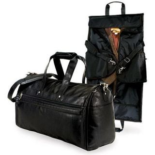 2 In 1 Carry On Garmet Duffel Bag, Black