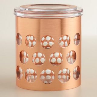 Small Rose Gold Push Lid Storage Canister