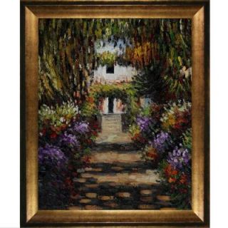 20 in. x 16 in. Garden Path at Giverny Hand Painted Classic Artwork MON2618 FR 994616X20