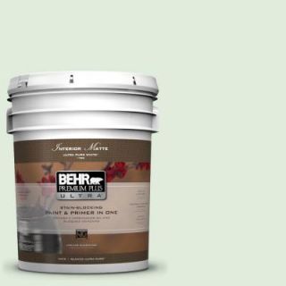BEHR Premium Plus Ultra 5 gal. #450C 2 Breath of Spring Flat/Matte Interior Paint 175005