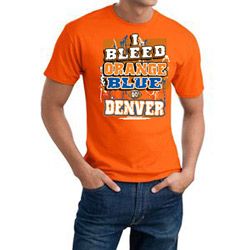 Denver Football I Bleed Orange & Blue Orange Tee  