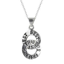 Sunstone Sterling Silver Best Friends Circle Necklace  