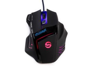 UtechSmart US D4000 GM High Precision Optical Gaming Mouse   4000 DPI, 6 Programmable Buttons, Omron Micro Switches, 5 Profiles for PC, AVAGO ADNS 3050 Chipset