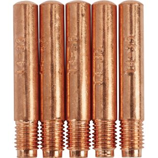 Klutch MIG Contact Tips — 5-Pack, .035in., Tweco Style 3  MIG   Flux Core Nozzles   Contact Tips