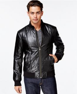 GUESS Colin Quilted Faux Leather Jacket   Coats & Jackets   Men   