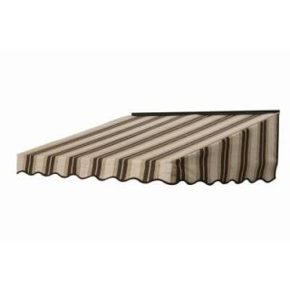 NuImage Awnings 6 ft. 2700 Series Fabric Door Canopy (19 in. H x 47 in. D) in Chocolate Chip Fancy 27X8X72477603X