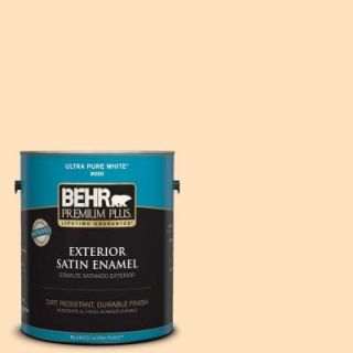 BEHR Premium Plus 1 gal. #P240 1 Cheese Powder Satin Enamel Exterior Paint 905001