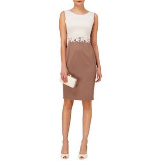 Phase Eight Champagne and praline suzanna lace dress