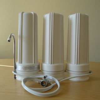 CuZn Water Systems Refillabe Triple Countertop Filter for Three