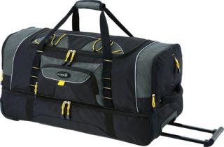 TPRC TPRC 30 2 Section Drop Bottom Rolling Duffel   Black with Yellow Trim