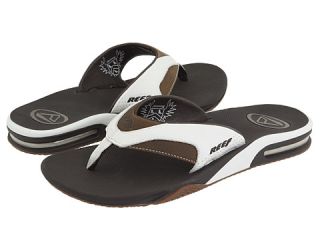 Reef Fanning Leather White/Brown