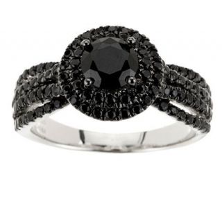 2.20 ct tw Black Spinel Solitaire Sterling Ring —