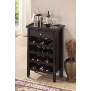 Atlanta Dark Brown Wood Modern Wine Cabinet   14114641  