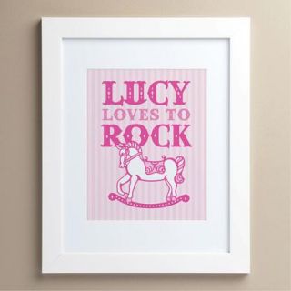 Personalized She Loves To Rock 11" x 14" Framed Print