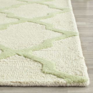 Gillam Hand Tufted Ivory / Light Green Area Rug by Charlton Home