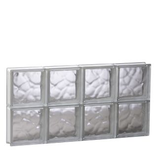 REDI2SET Wavy Glass Pattern Frameless Replacement Glass Block Window (Rough Opening: 21.75 in x 16 in; Actual: 21.25 in x 15.5 in)