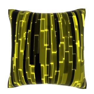 Abstract Vertical Pattern of Gold Segmented Bars 18 inch Velour Throw