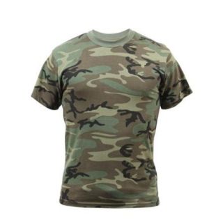 Vintage Look Woodland Camouflage T shirt, Size 3XL