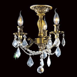 Traditional Elegance 3 Light Antique Bronze Finish with French