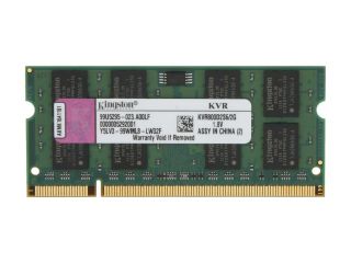 Kingston 2GB 200 Pin DDR2 SO DIMM DDR2 800 (PC2 6400) Laptop Memory Model KVR800D2S6/2G
