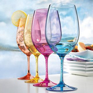 Indoor/Outdoor Mixed Color Wine Glasses (set of 4)   17212911