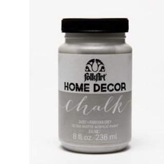 FolkArt Home Decor Ultra Matte Finish Chalk Acrylic Paint Colors by Plaid   Parisian Grey, 8 oz.