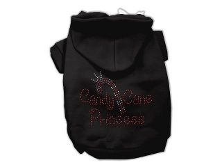 Candy Cane Princess Dog Hoodie Black/Extra Small