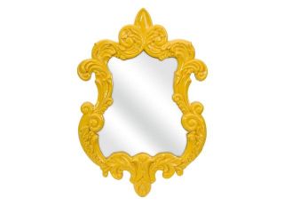 Finely Yellow Baroque Wall Mirror