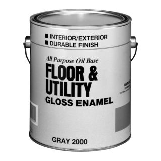 Valspar Utility Gray Gloss Oil Based Enamel Interior/Exterior Paint (Actual Net Contents: 128 fl oz)