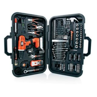 Black & Decker 20 Volt Lithium Drill and 133 Pieces Home Project Kit, LD120PK