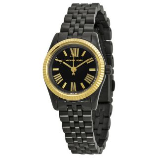 Michael Kors Womens Lexington MK3299 Black Ceramic Quartz Watch with