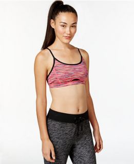 Ideology Mesh Inset Space Dyed Sports Bra, Only at   Tops
