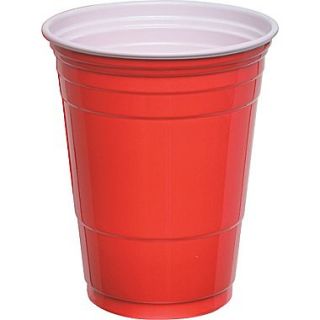 SOLO Plastic Cold Party Cups, Red, 16 oz., 50/Pack