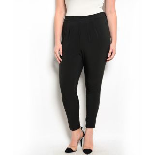 Shop the Trends Womens Plus Size Peg Leg Fit Pants with High Waisted
