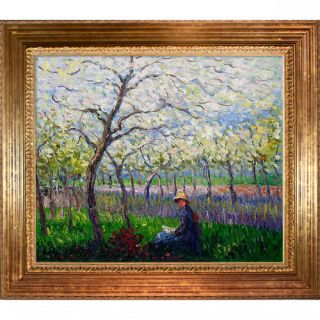 An orchard in Spring Canvas Art by Claude Monet Impressionism   35 X