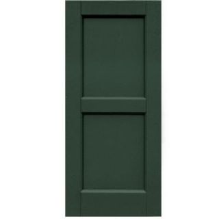 Winworks Wood Composite 15 in. x 34 in. Contemporary Flat Panel Shutters Pair #656 Rookwood Dark Green 61534656