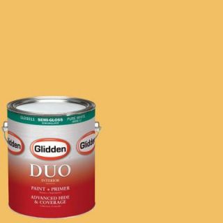 Glidden DUO 1 gal. #HDGY14 Warm Gold Semi Gloss Latex Interior Paint with Primer HDGY14 01S