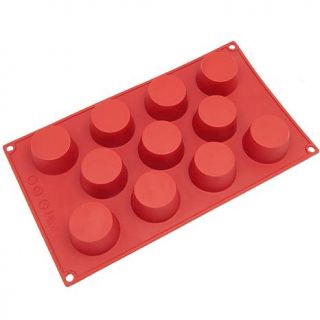 Freshware 11 Cavity Silicone Mini Cheesecake, Pudding and Muffin Mold   Red   7309906