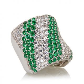 Victoria Wieck 4.81ct Absolute™ and Simulated Emerald Pavé Sterlin   7890572