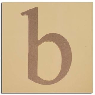 Pack of 2 Decorative Expressive Unfinished Wood Lower Case Letter "b"