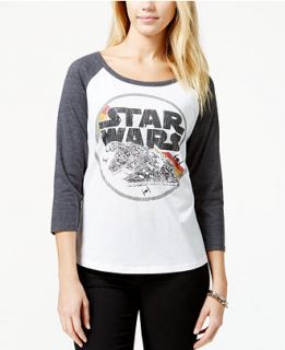 Juniors Star Wars Back Cutout Graphic Baseball T Shirt from Hybrid