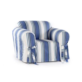 Sure Fit Ticking Stripe One Piece Chair Slipcover