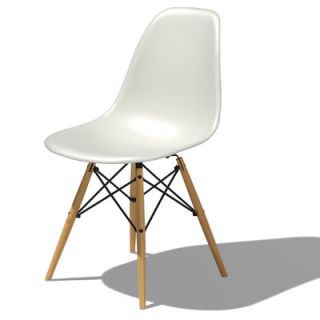 Eames DSW   Molded Plastic Side Chair with Dowel Leg Base