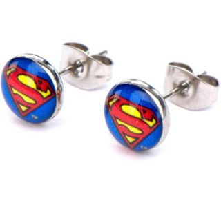 Superman Steel Stud Earrings
