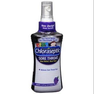 Chloraseptic Kids Sore Throat Spray Grape 6 oz (Pack of 6)
