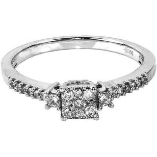 1/4 Carat T.W. Round Diamond 10kt White Gold Engagement Ring